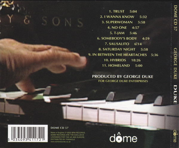 George Duke - Duke | Dome Records (DOMECD 57) - 2