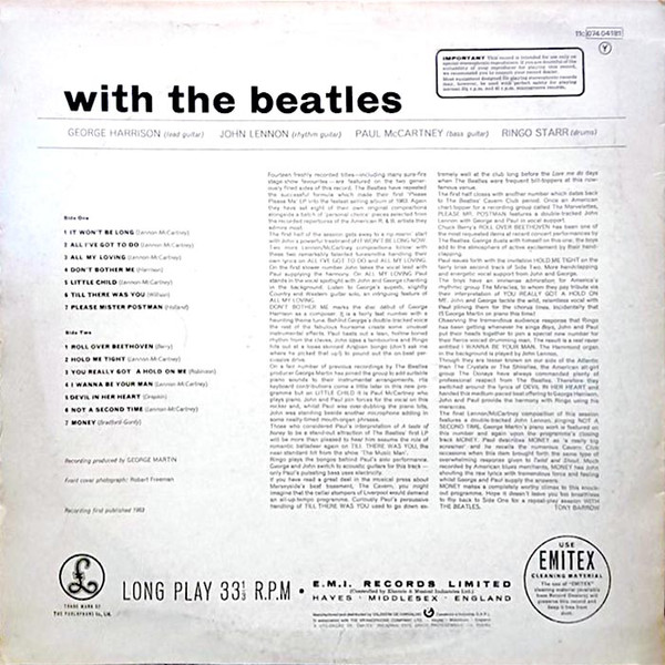 The Beatles - With The Beatles | Parlophone (11c 074 04181) - 2