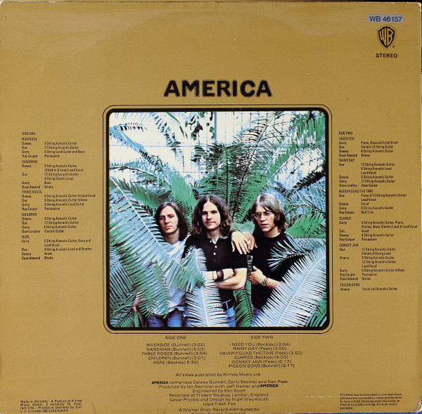 America - America | Warner Bros. Records (WB 46 157) - 2 America - America | Warner Bros. Records (WB 46 157) - 2