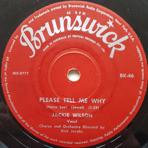 Jackie Wilson - Please Tell Me Why | Brunswick (BK-46)