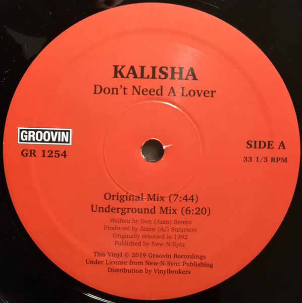 Kalisha - Don't Need A Lover | Groovin Recordings (GR 1254)