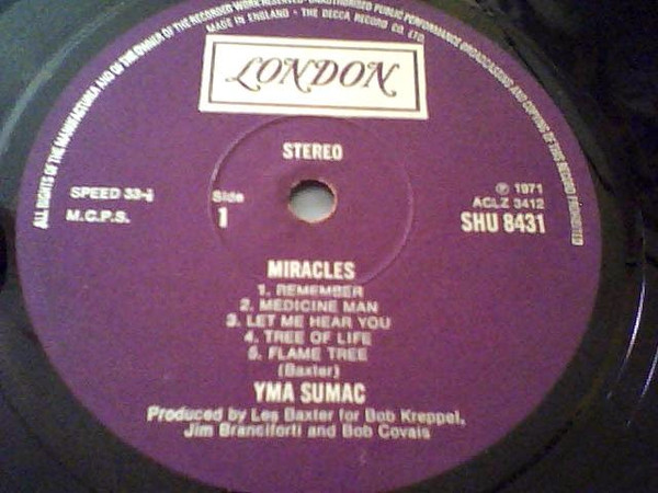 Yma Sumac - Miracles | London Records (SHU 8431) - 4 Yma Sumac - Miracles | London Records (SHU 8431) - 4