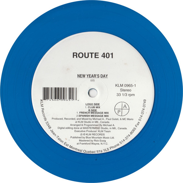 Route 401 - New Year's Day | KLM Records (KLM 0965-1) - 3