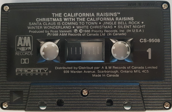 The California Raisins - Christmas With The California Raisins | Priority Records (CS-9508) - 4 The California Raisins - Christmas With The California Raisins | Priority Records (CS-9508) - 4