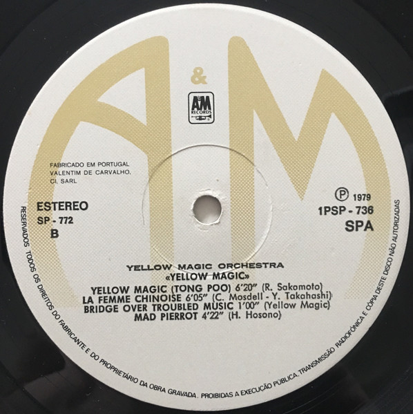 Yellow Magic Orchestra - Yellow Magic | A&M Records (1 PSP 736) - 4