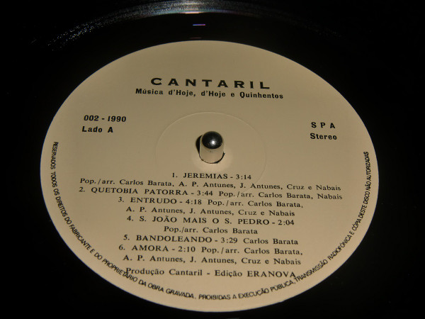 Cantaril - Música D'Hoje, D'Hoje E Quinhentos | Eranova (002 - 1990) - 2 Cantaril - Música D'Hoje, D'Hoje E Quinhentos | Eranova (002 - 1990) - 2