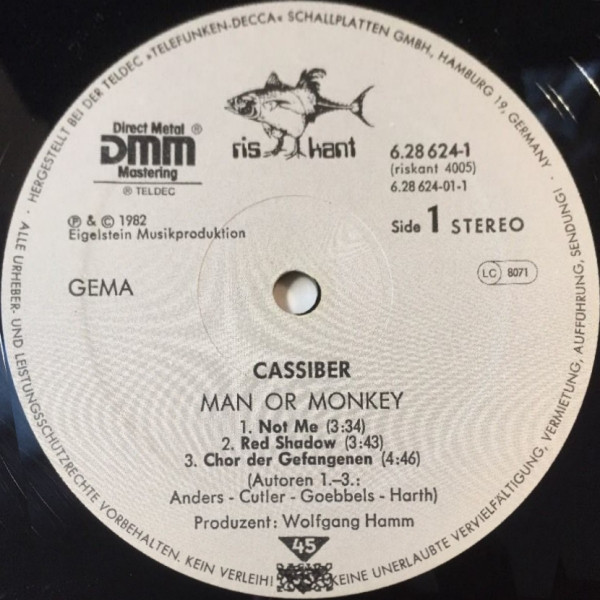 Cassiber - Man Or Monkey | riskant (6.28624 DP) - 3