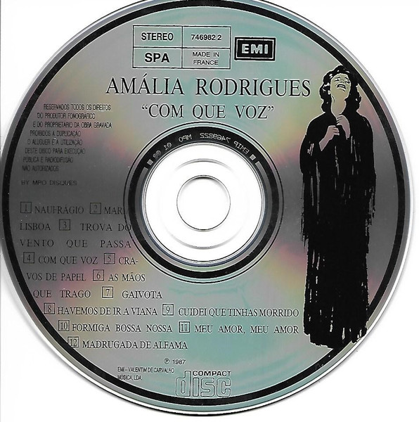 Amália Rodrigues - Com Que Voz | EMI (CDP 746 982 2) - 3