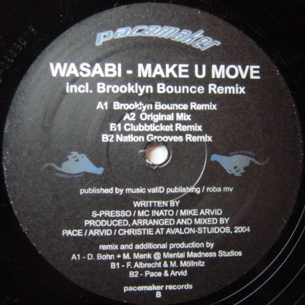 Wasabi - Make U Move | Pacemaker Records (PAC012) - main Wasabi - Make U Move | Pacemaker Records (PAC012) - main