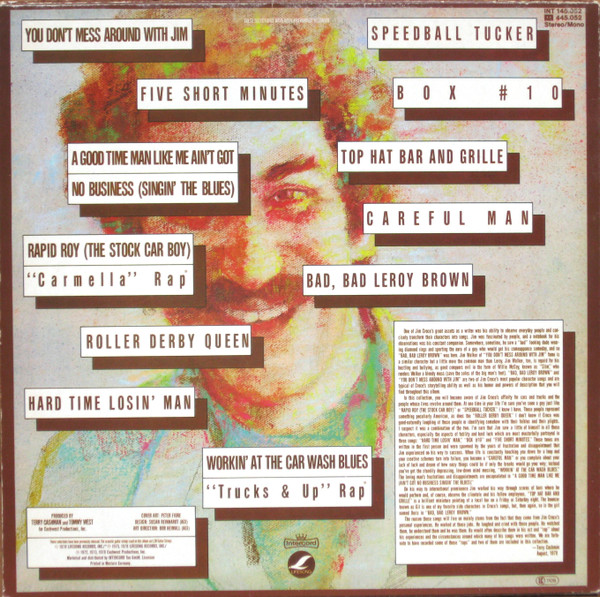 Jim Croce - Bad, Bad Leroy Brown / Jim Croce's Greatest Character Songs | Intercord (INT 145.052) - 2