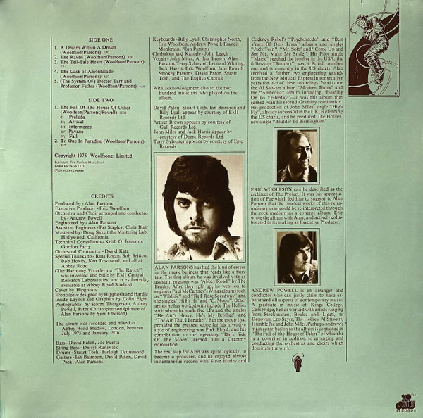 The Alan Parsons Project - Tales Of Mystery And Imagination | 20th Century Fox Records (6370 243) - 3 The Alan Parsons Project - Tales Of Mystery And Imagination | 20th Century Fox Records (6370 243) - 3