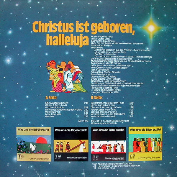 Siegfried Fietz / Dieter Stork - Christus Ist Geboren, Halleluja | Abakus (90034) - 2 Siegfried Fietz / Dieter Stork - Christus Ist Geboren, Halleluja | Abakus (90034) - 2
