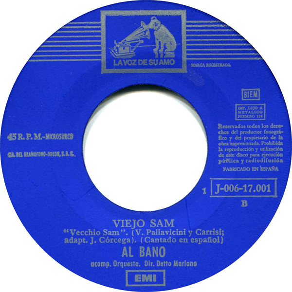 Al Bano Carrisi - La Mañana / Viejo Sam | La Voz De Su Amo (1J 006-17.001) - 4