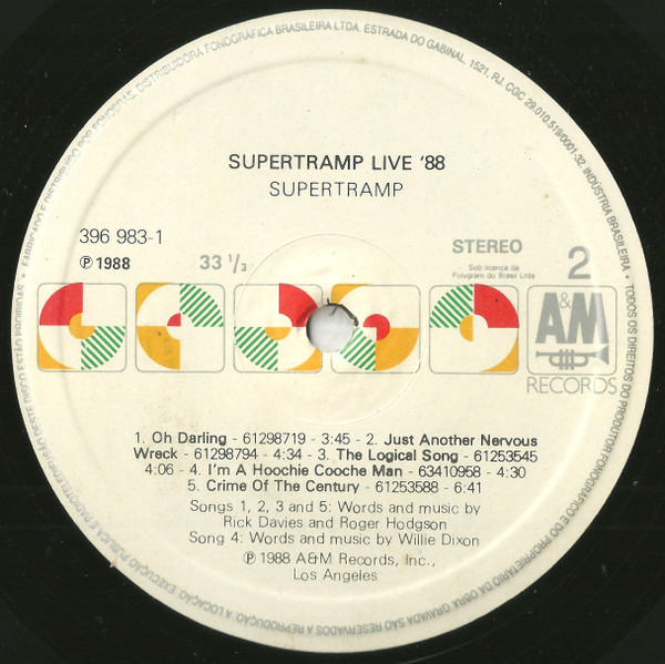 Supertramp - Live '88 | A&M Records (396983-1) - 4