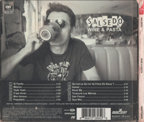 David Salsedo - Wine & Pasta | Columbia (88697228952) - 2