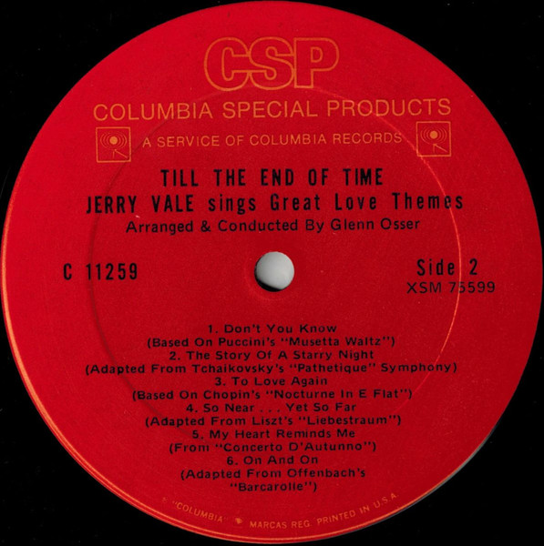 Jerry Vale - Till The End Of Time | Columbia Special Products (C 11259) - 4 Jerry Vale - Till The End Of Time | Columbia Special Products (C 11259) - 4