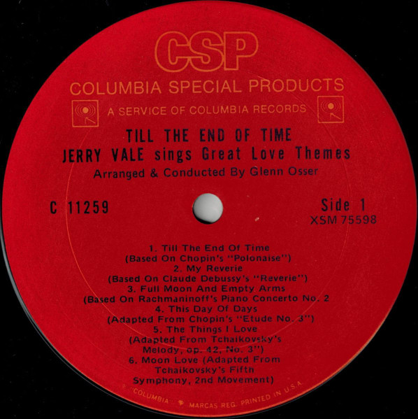 Jerry Vale - Till The End Of Time | Columbia Special Products (C 11259) - 3 Jerry Vale - Till The End Of Time | Columbia Special Products (C 11259) - 3