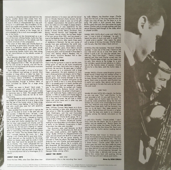 Stan Getz , Charlie Byrd - Jazz Samba | Verve Records (00602577089602) - 3 Stan Getz , Charlie Byrd - Jazz Samba | Verve Records (00602577089602) - 3
