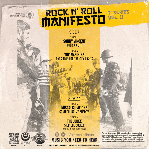 Sonny Vincent , The Manikins , Miscalculations , Judex - Rock N' Roll Manifesto 7" Series Vol. II - Vinilo 7" | Stamp Out Disco (SODOFF7) - 2