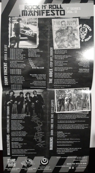 Sonny Vincent , The Manikins , Miscalculations , Judex - Rock N' Roll Manifesto 7" Series Vol. II - Vinilo 7" | Stamp Out Disco (SODOFF7) - 3