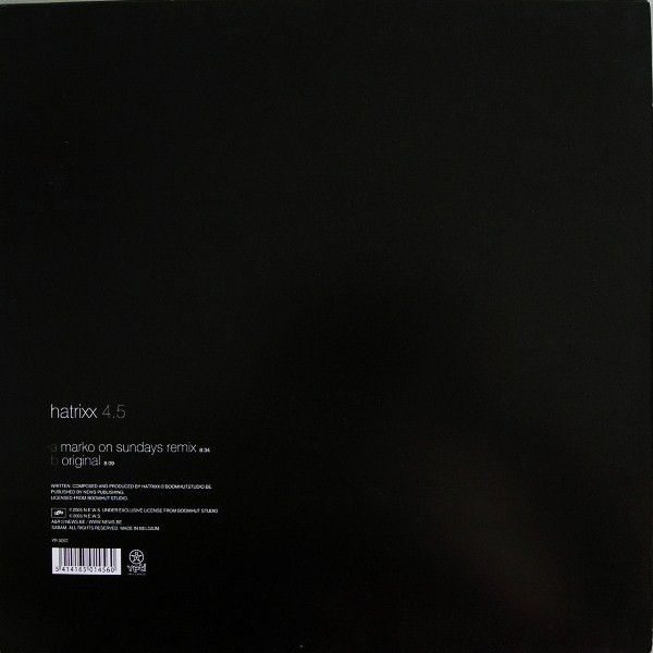 Hatrixx - 4.5 | Yeti Records (YR 0097) - 2