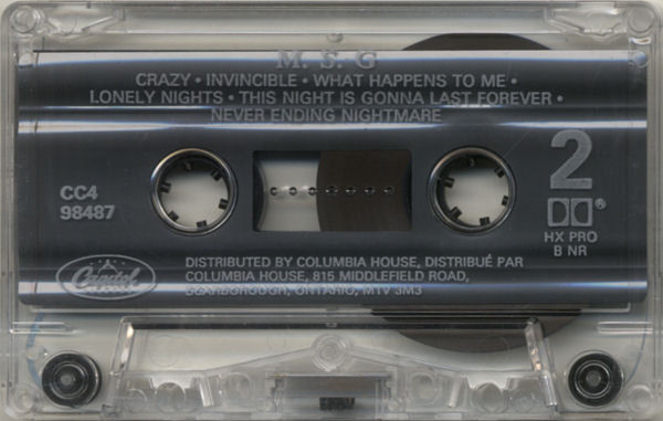 McAuley Schenker Group - MSG [Cassette] | Capitol Records (CC4 98487) - 4