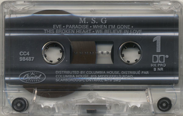 McAuley Schenker Group - MSG [Cassette] | Capitol Records (CC4 98487) - 3