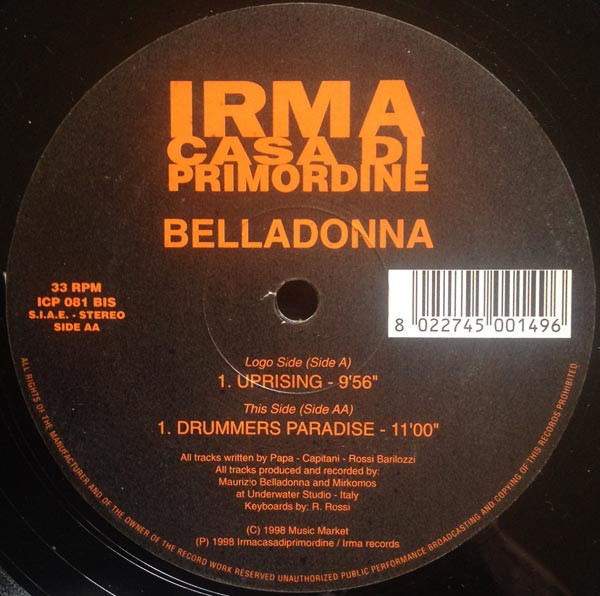 Maurizio Belladonna - Uprising / Drummer Paradise | Irma CasaDiPrimordine (ICP 081) - 2