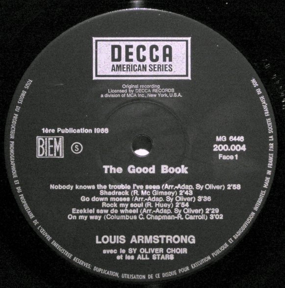 Louis Armstrong And His All-Stars With The Sy Oliver Choir - Louis And The Good Book | Decca (200.004) - 3 Louis Armstrong And His All-Stars With The Sy Oliver Choir - Louis And The Good Book | Decca (200.004) - 3