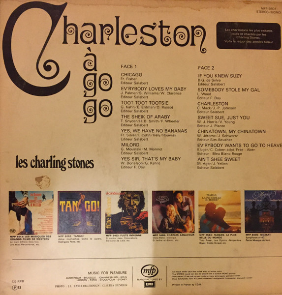 The Charling Stones - Charleston A Gogo | Music For Pleasure (MFP 5601) - 2