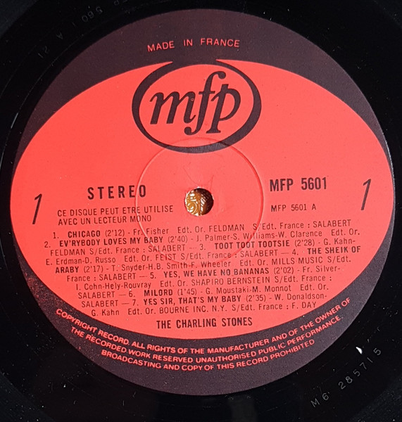 The Charling Stones - Charleston A Gogo | Music For Pleasure (MFP 5601) - 3