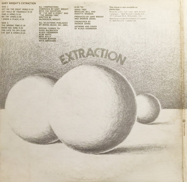 Gary Wright - Gary Wright's Extraction | A&M Records (SP-4277) - 3