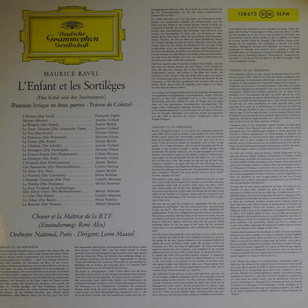 Maurice Ravel - Lorin Maazel - L'Enfant Et Les Sortilèges | Deutsche Grammophon (138 675 SLPM) - 2