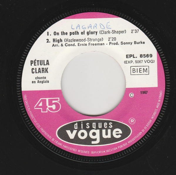 Petula Clark - Don't Sleep In The Subway | Disques Vogue (EPL. 8569) - 4