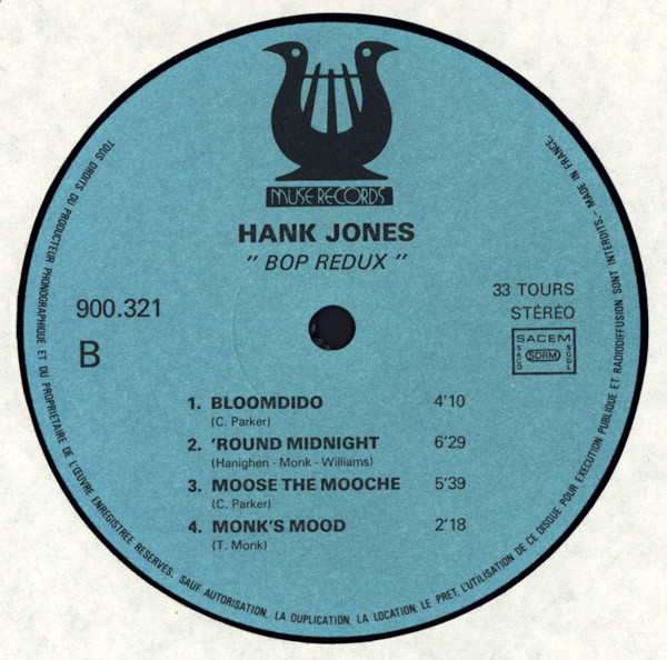 Hank Jones - Bop Redux | Muse Records (900.321) - 4 Hank Jones - Bop Redux | Muse Records (900.321) - 4