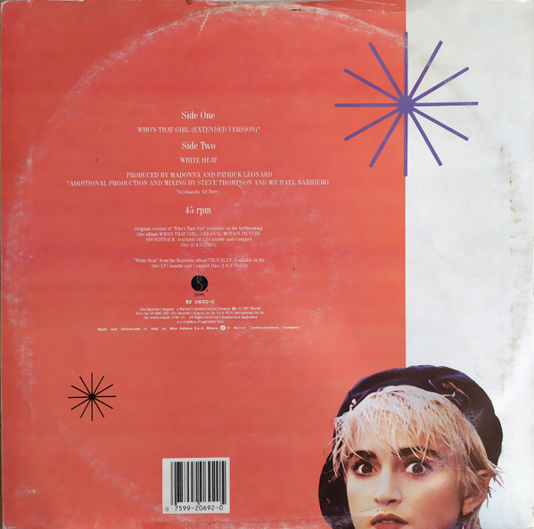 Madonna - Who's That Girl (Extended Version) | Sire (92 0692-0) - 2