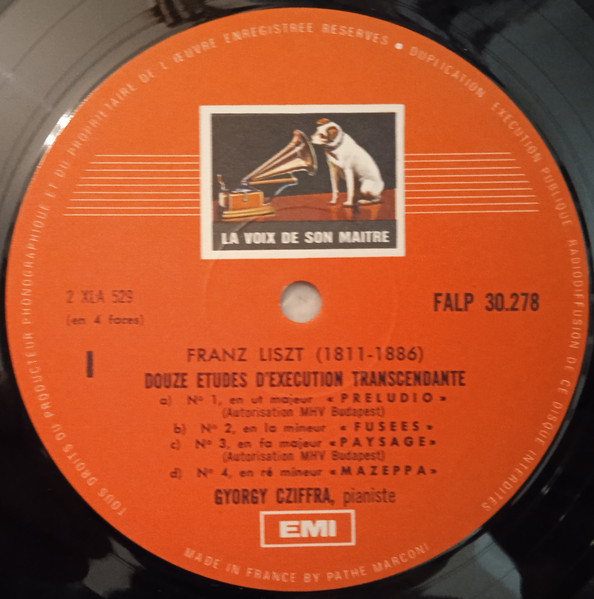 Franz Liszt / Gyorgy Cziffra - Etudes Transcendantes - Etudes 1 A 8 | La Voix De Son Maître (30 278) - 3