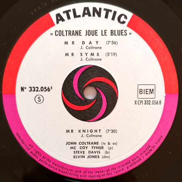 John Coltrane - Coltrane Joue Le Blues | Atlantic (332056) - 4 John Coltrane - Coltrane Joue Le Blues | Atlantic (332056) - 4