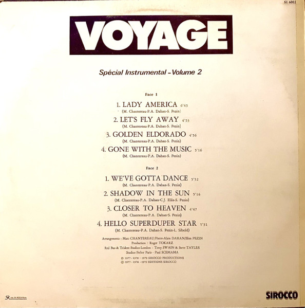Voyage - Special Instrumental (Volume 2) | Sirocco (SI 6002) - 2 Voyage - Special Instrumental (Volume 2) | Sirocco (SI 6002) - 2