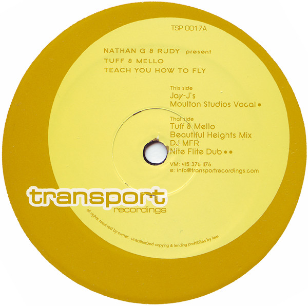 Nathan G & Rudy Sandapa Present Tuff & Mello - Teach You How To Fly | Transport Recordings (TSP-017) - 3