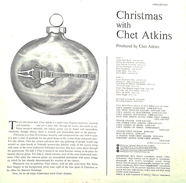 Chet Atkins - Christmas With Chet Atkins | RCA Victor (LSP 2423) - 2 Chet Atkins - Christmas With Chet Atkins | RCA Victor (LSP 2423) - 2