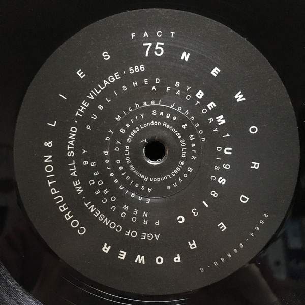 New Order - Power, Corruption & Lies | Factory (FACT 75) - 3