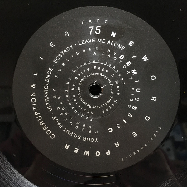 New Order - Power, Corruption & Lies | Factory (FACT 75) - 4