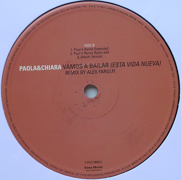Paola & Chiara - Vamos A Bailar (Esta Vida Nueva) | Columbia (COL 669157 6) - 4 Paola & Chiara - Vamos A Bailar (Esta Vida Nueva) | Columbia (COL 669157 6) - 4