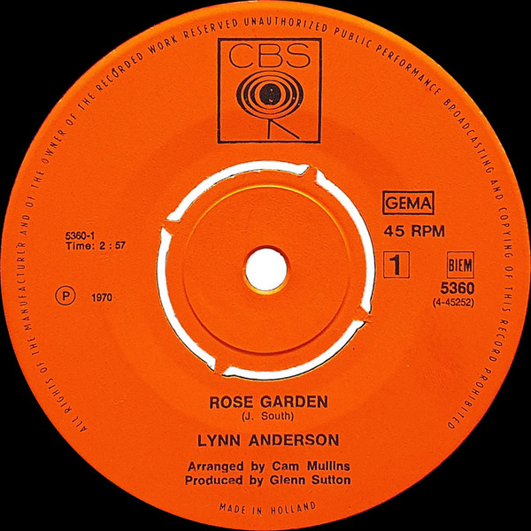 Lynn Anderson - Rose Garden | CBS (5360) - 3