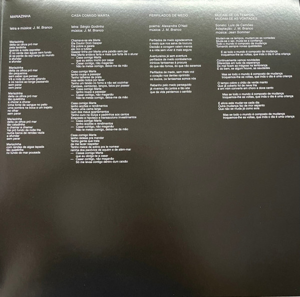 José Mário Branco - Mudam-se Os Tempos, Mudam-se As Vontades | Phonograma (PHONOG 005) - 3