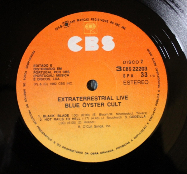 Blue Öyster Cult - Extraterrestrial Live | CBS (CBS 22203) - 2