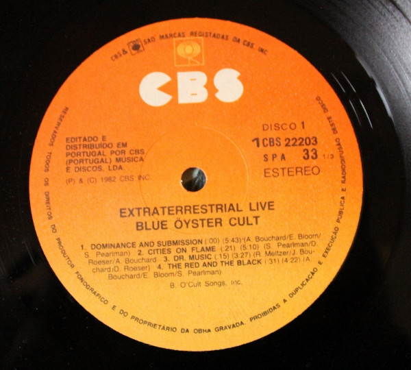 Blue Öyster Cult - Extraterrestrial Live | CBS (CBS 22203) - main