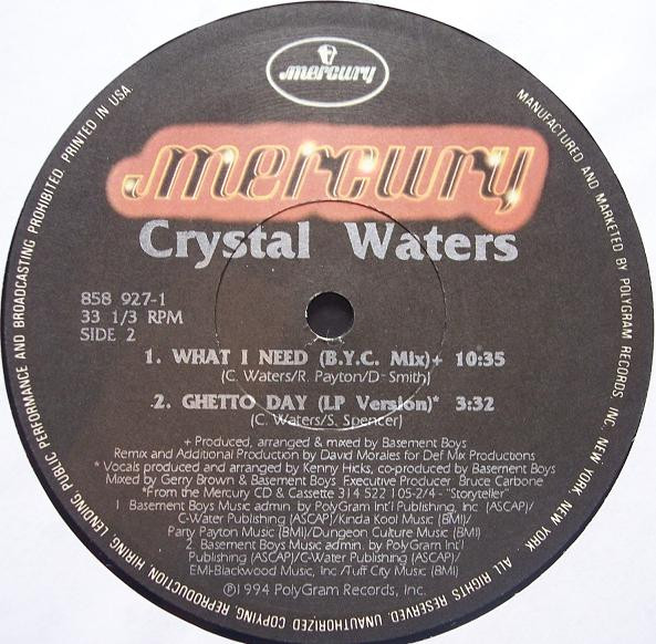 Crystal Waters - What I Need | Mercury (858 927-1) - 3 Crystal Waters - What I Need | Mercury (858 927-1) - 3