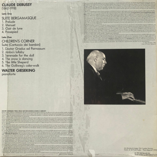 Walter Gieseking , Claude Debussy - Suite Bergamasque / Children's Corner | La Voce Del Padrone (2905531) - 2